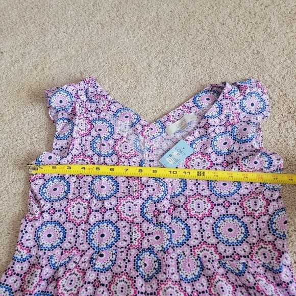 NWT LOFT Petite Mosaic Flutter Peplum Top S - Picture 6 of 11